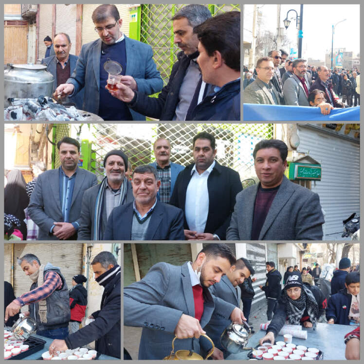 ‏برپایی ایستگاه صلواتی در محل راهپیمایی 22 بهمن