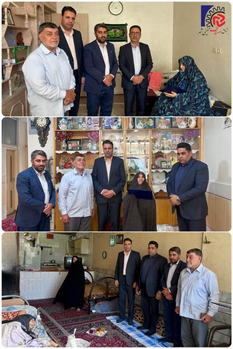 دیدار مسئولان شهرستان خمینی‌ شهر با خانواده‌های معظم شهدای اصناف به مناسبت هفته بسیج اصناف