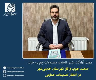 گفت و گو با رئیس اتحادیه مصنوعات چوبی و فلزی